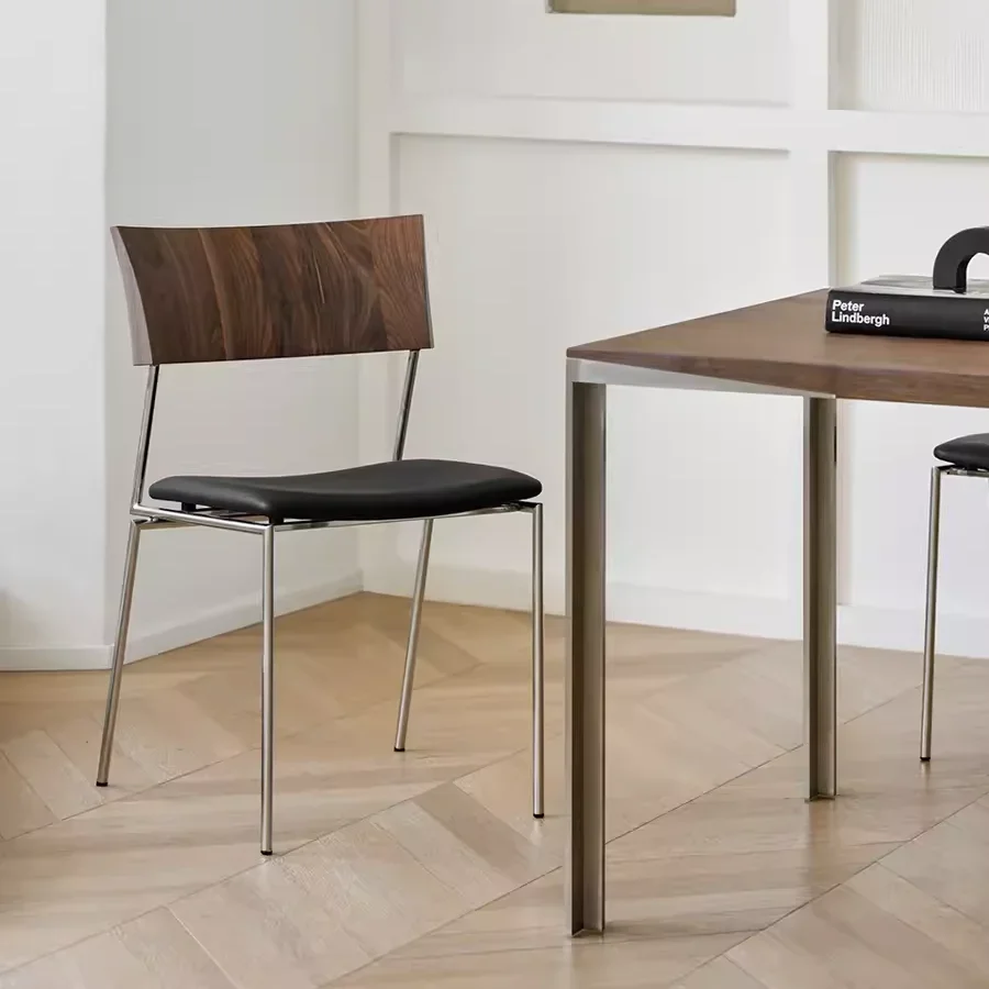 

Makeup Design Desk Upholstered Dining Chairs Gaming Office Relax Design Stainless Steel Chairs Lounge Chaise Comedor Furniture