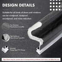 60 Feet Weather Stripping Door Seal Exterior Weather Strip for Window V-Shaped Foam Kerf Garage Door Gap Blocker Soundproof Home Improvement Easy to Install 5