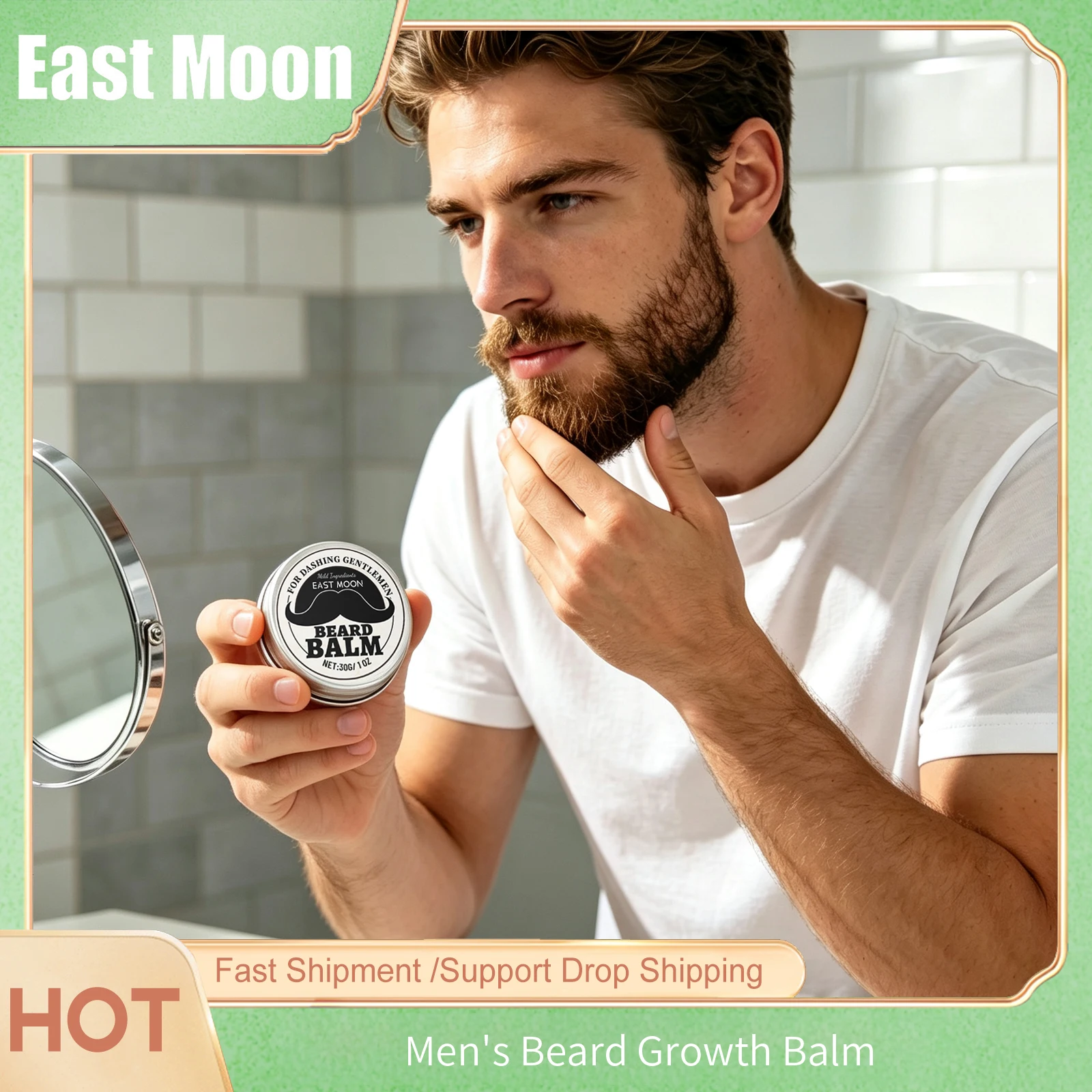 Charming Beard Styling Wax Strong Hold Beard Growth Oil For Men Moisturizing Smoothing Moustache Professional Beard Wax Creams