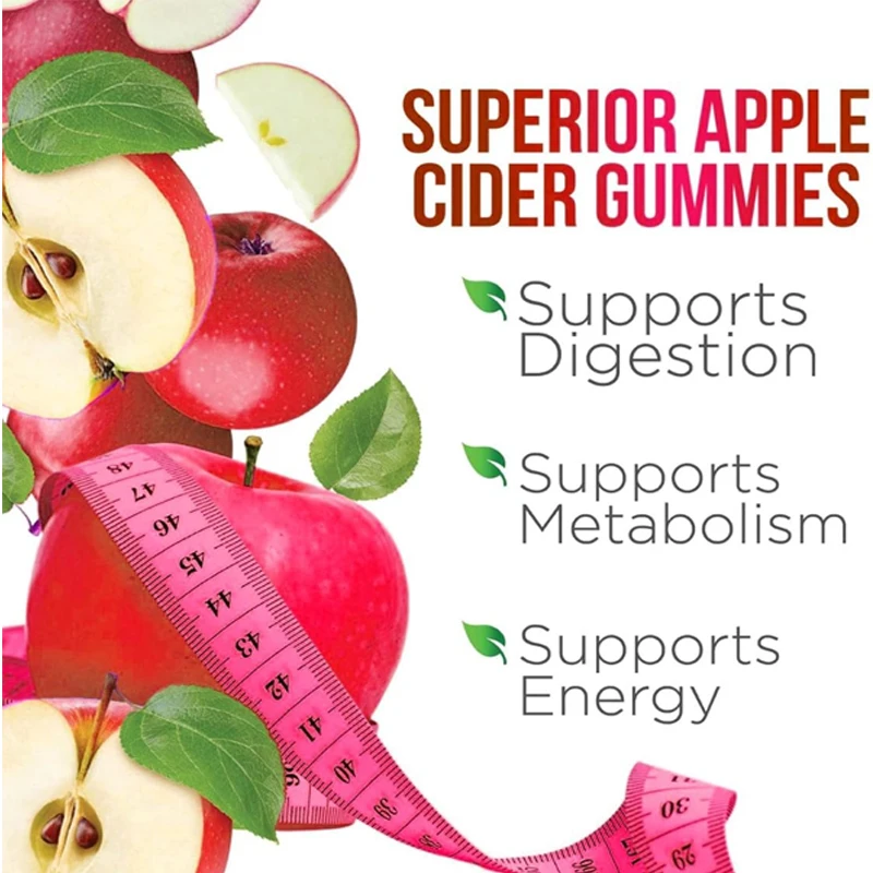 Apple cider vinegar gummies ACV 1000MG Vitamin B6, 60 gummies