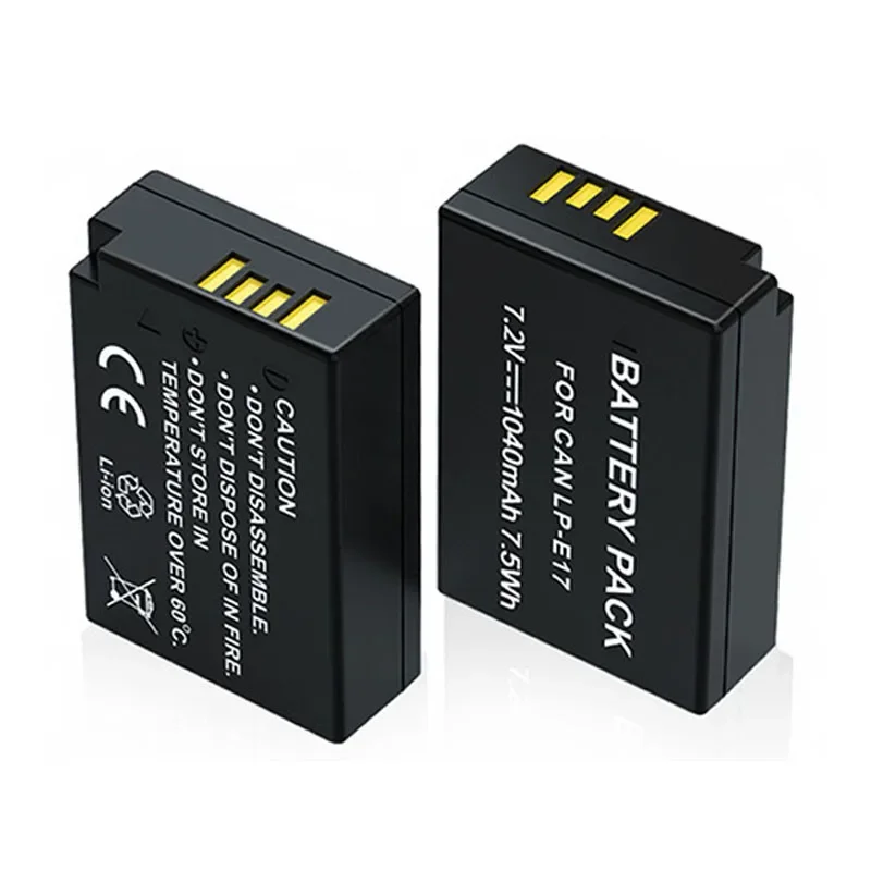 LP-E17 Camera Battery 1040mAh LPE17 LP E17 Rechargeable Battery for Canon EOS R8 RP 200D 250D M3 M5 M6 750D 760D T6s 800D T8i