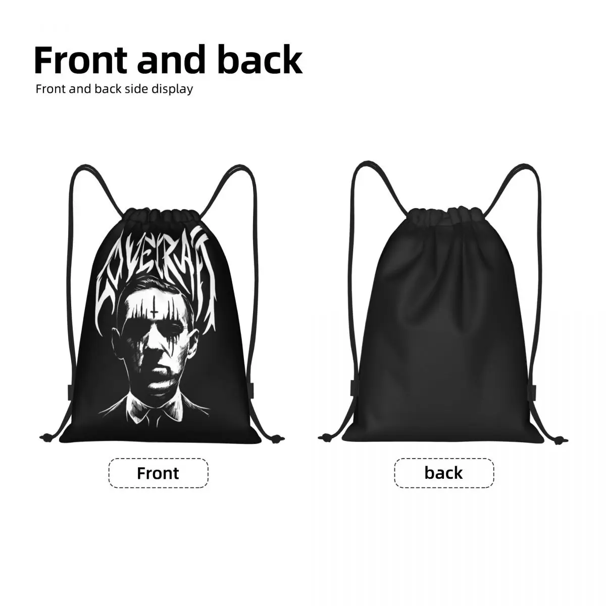 Creator Of Cthulhu Drawstring Backpack Women Men Gym Sport Sackpack Portable Lovecraft Horror Movie Shopping Bag Sack