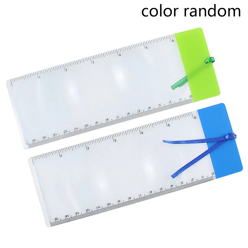 【New】Portable Handheld Magnifying Glass Business Card Type 3X Bookmark Magnifying Glass