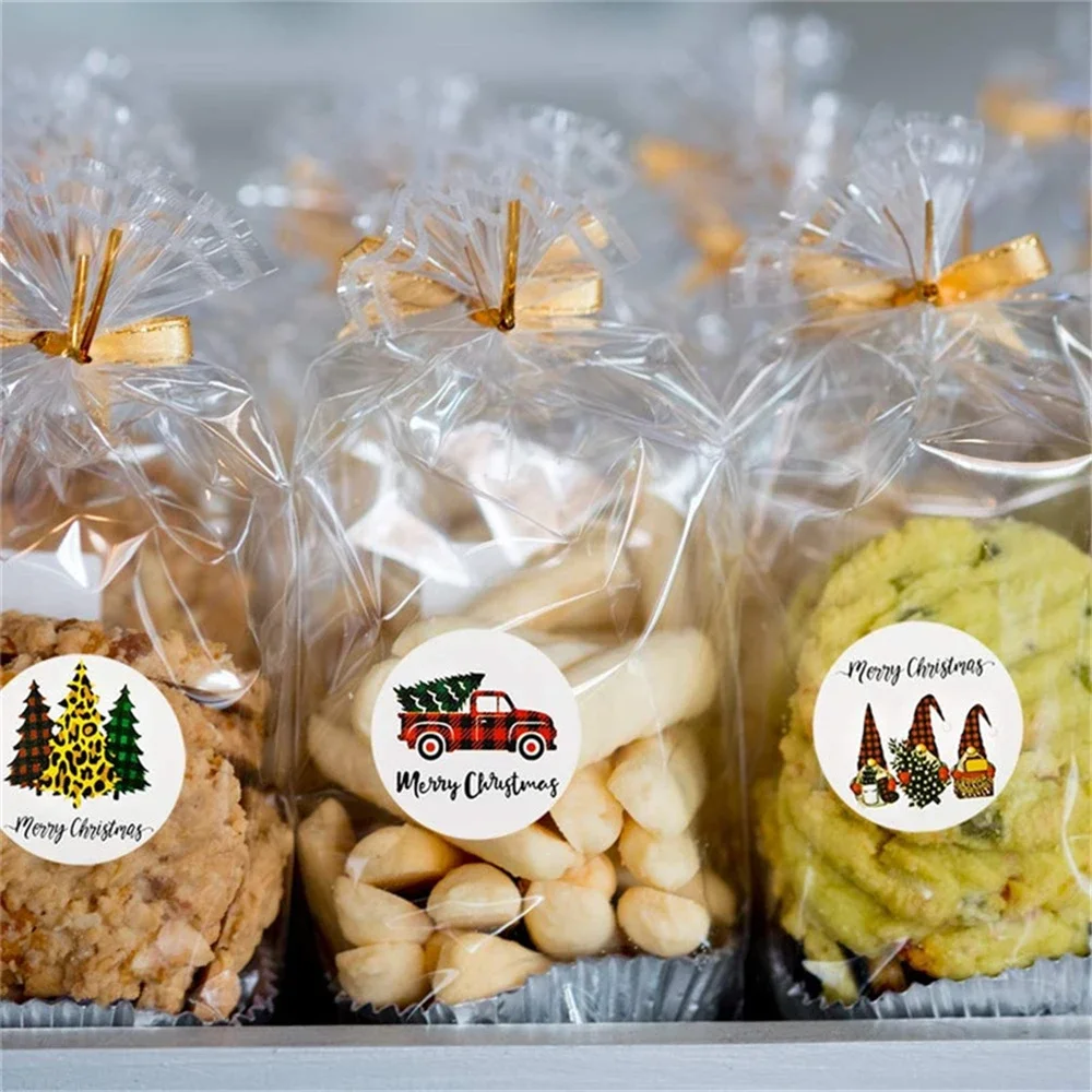 500pcs/roll New Merry Christmas Sticker 1inch Holiday Party Gift Decoration Sealed Envelope Stickers Happy New Year Baking Label