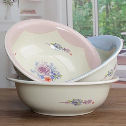 New Enamel Washbasin Luxury Bowl Soup Basin Retro Nostalgic Home Kitchen Old Fashioned Bowl Boutique Basin Kitchen Supplies