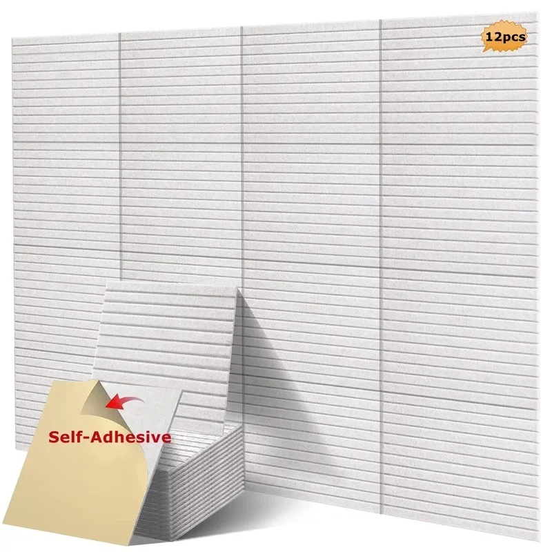Large Soundproof Acoustic Wall Panel Decorative Corcho Pared Felt Cork Tiles Note Pin Bulletin Board for Wall Ceiling Room Decor
