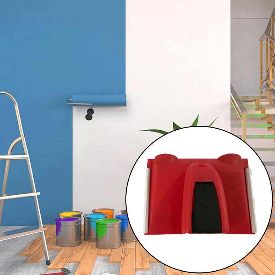 

Пластиковые стены, красная краска, обрезка для резки домашнего интерьера с подушечкой, нейлоновая щетина, края, покраска угла и края