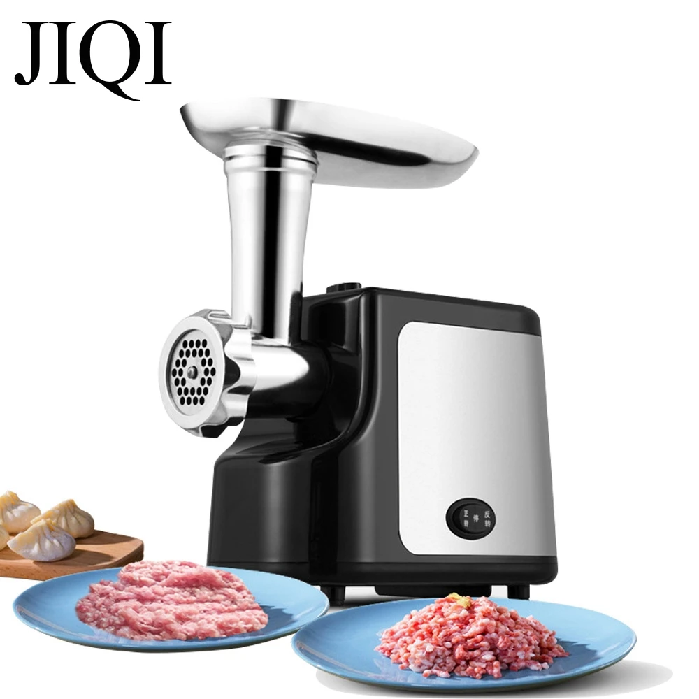 

JIQI Electric Meat Grinder Mincer 350W Grinding Machine Sausage Stuffer Vegetables Slicer Cutter Food Processor Noodles Marker