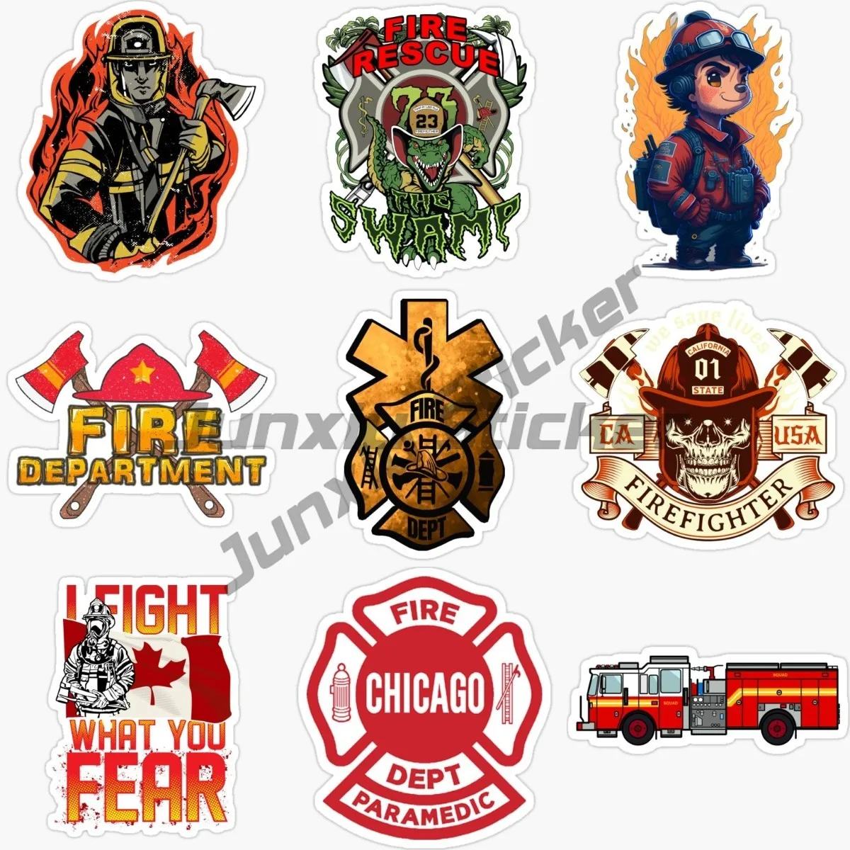 Brave Firefighters Car Body Firefighter Auto Sticker and Decals Motorcycle Styling Accessories Vinyl Waterproof Material