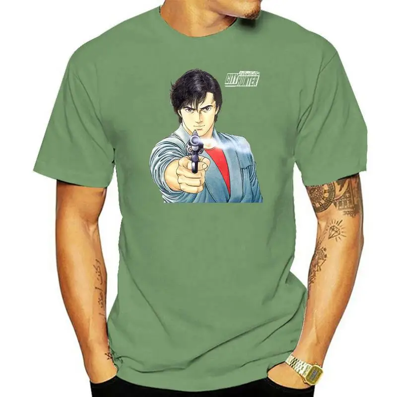 

Ryo Saeba City Hunter классическая аниме манга японская футболка белая