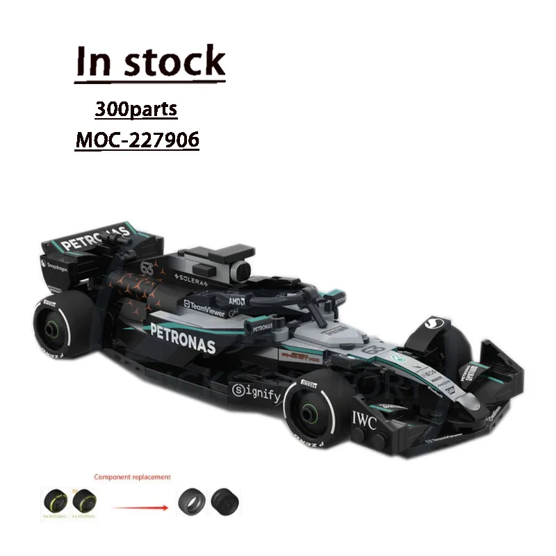 

MOC-227906 Новый W16 Formula Silverstone, спортивный автомобиль, модель строительного блока, 300 деталей, MOC, креативная игрушка для мальчиков и детей, подарок на день рождения