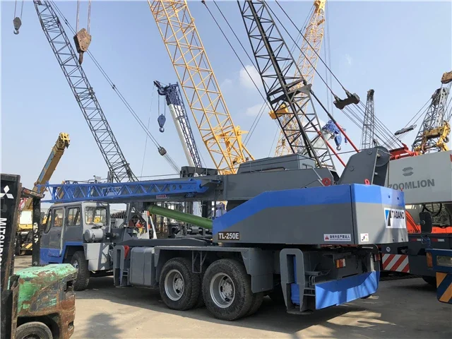 25 ton Tadano truck crane TL250E hydraulic used crane for sales