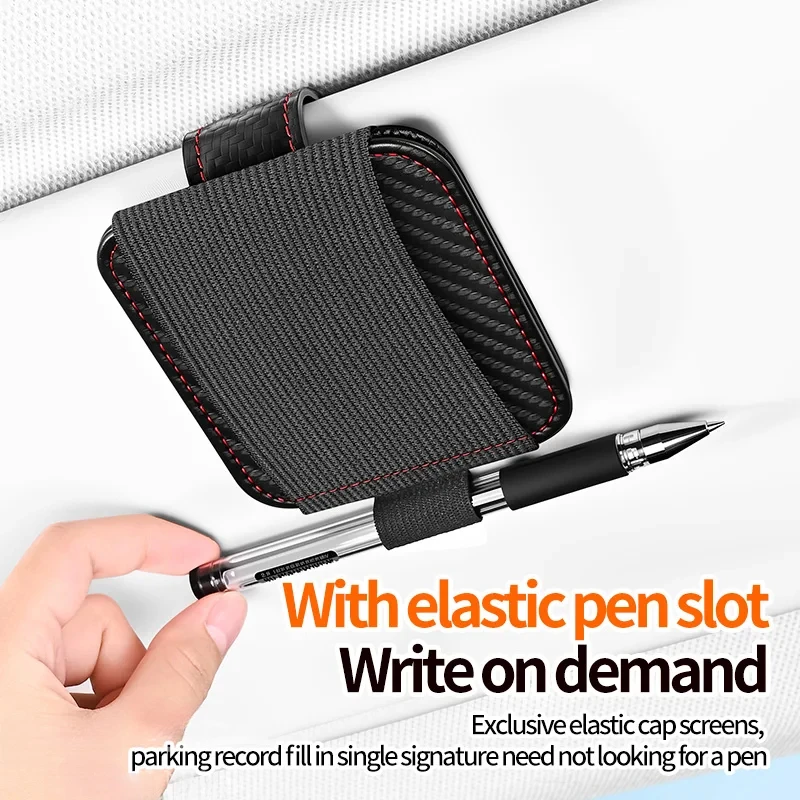 1PC Car Sunshade Elastic Band Glasses Clip Car Sunglasses Storage Clip Sunshade Card Storage Pen Integrated Interior Accessories
