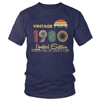 1980 Vintage 41 Years T Shirt Men Short Sleeve Cotton T-shirt Awesome 41th Birthday Retro Anniversary Tees Top Graphic Tshirts