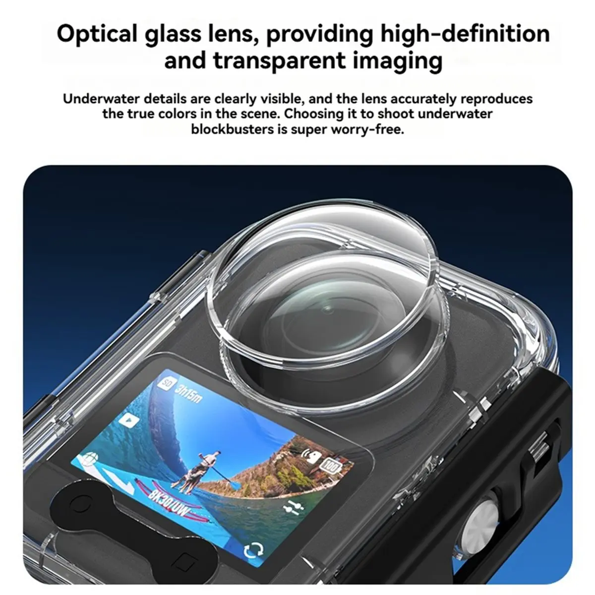 45M Waterproof Case Frame Protective Case Underwater Diving Housing for 360 Action Camera