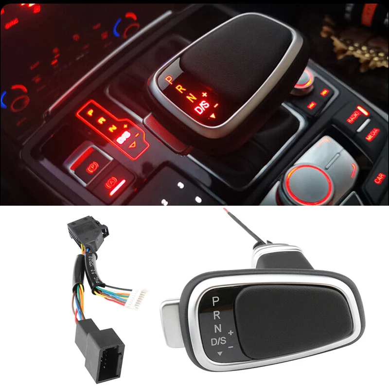 For Audi A6 C7 A7 A5 A4 Q5 Q7 C6 B8 With LED Indicator Light Gearbox Handle Shift Knob Car Automatic Gear Shift Knob Shift Lever