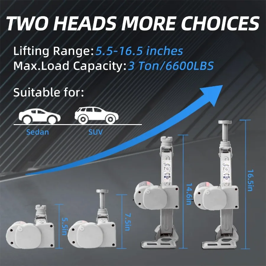 Conjunto de cric de piso de tesoura 3t 12v kit de elevação automática de veículo para mudança de pneu de emergência de estrada compacto e portátil ferramenta de reparo de carro su