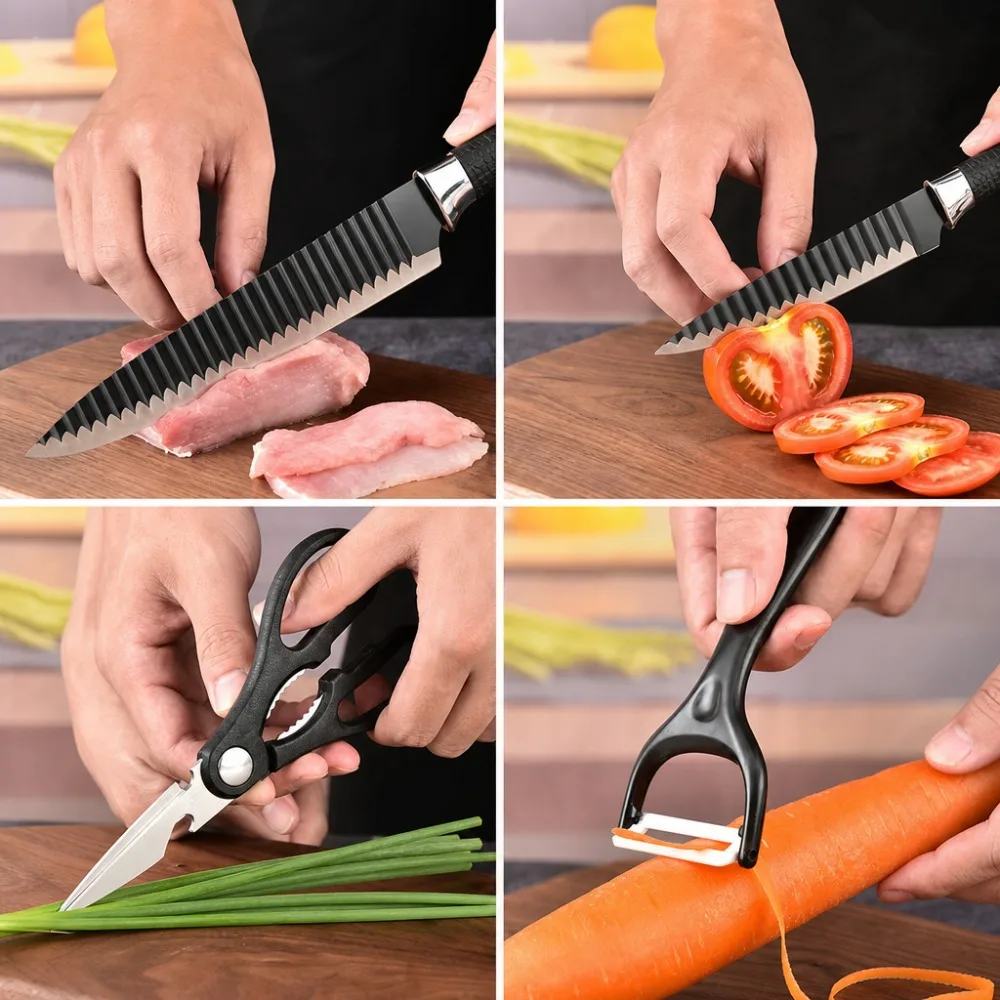 1,4pcs Kitchen Knife Set, Sharp Kitchen Tools, Knives. Can Be Used in Dishwasher,Can Be Used for a Long Time, Not Easy to Damage