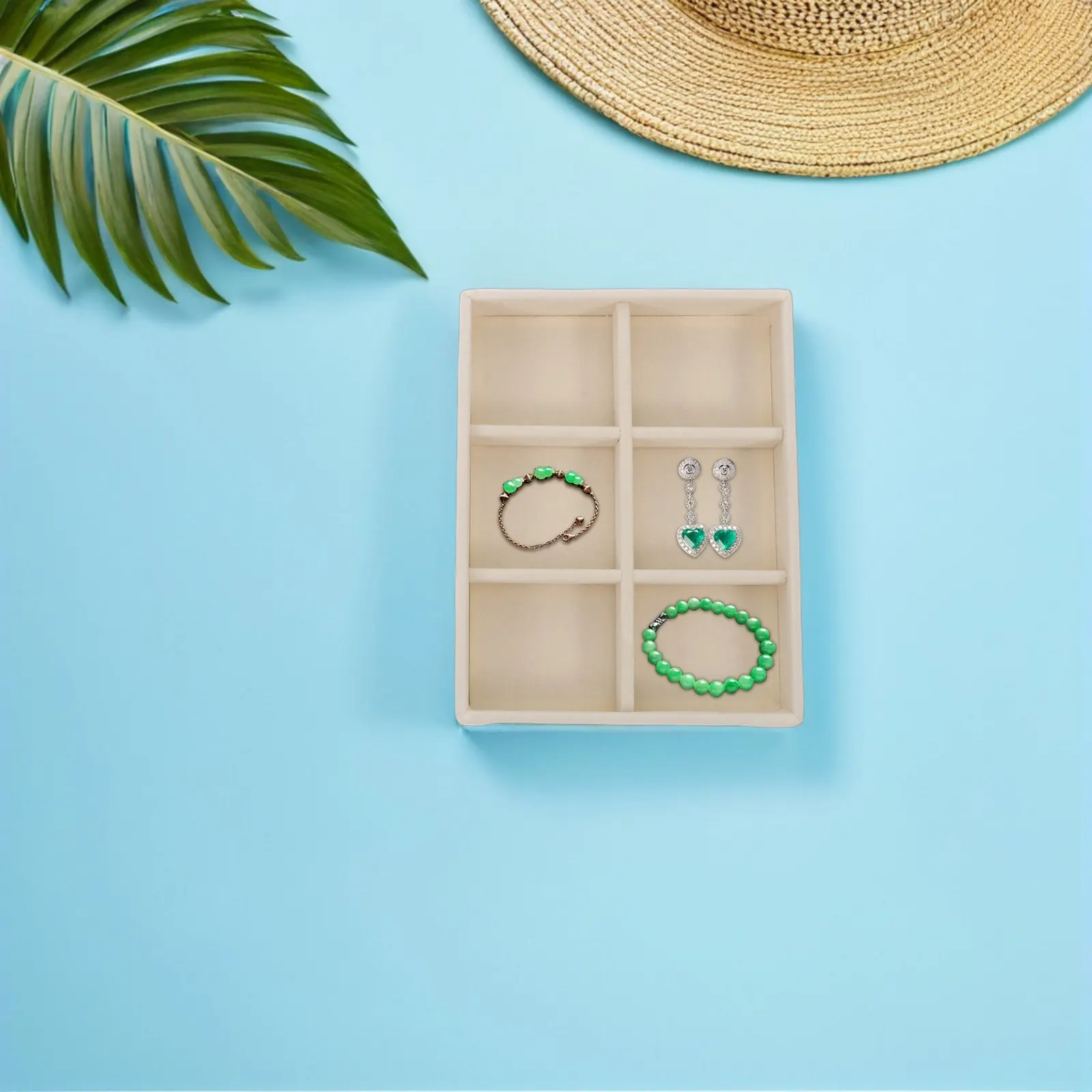 

4Pcs Functional Jewelry Accessory Tray Set Featuring Sturdy Construction Portable Design and Scratch Resistant Interior Storage