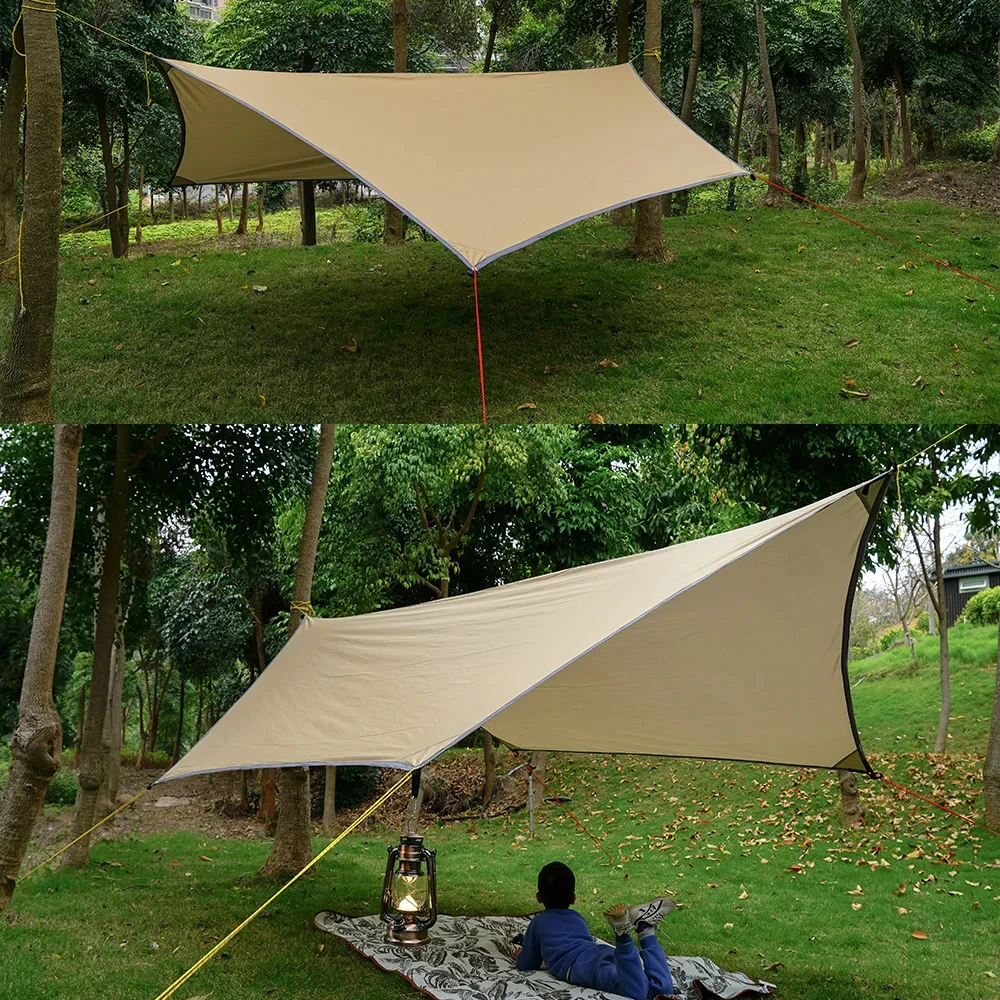 

Hexagon 3x4m Outdoor Awning Waterproof Camping Sun Shelter for Tourist Garden Picnic Beach Shade Sail Sunshade Canopy Tarp Tent