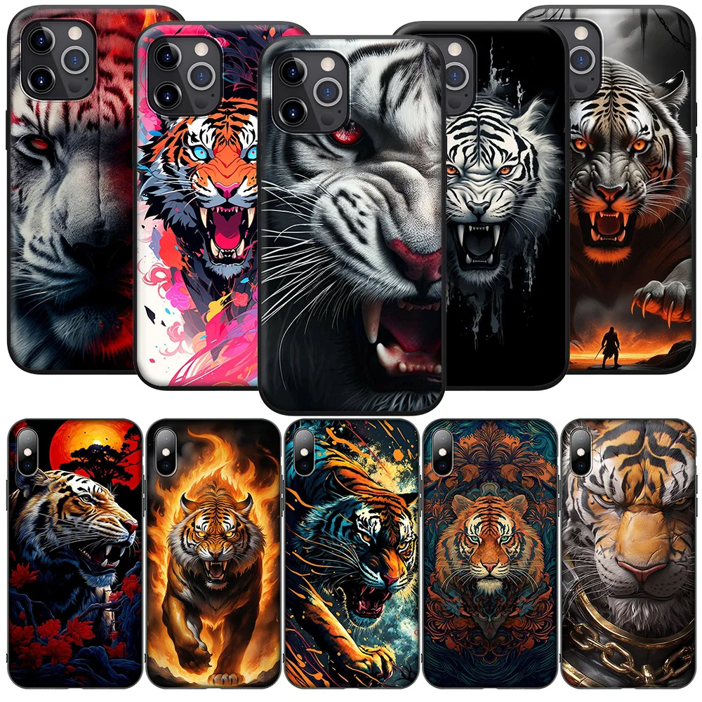 H-167 Tiger Wild Animals New Phone Case for Xiaomi Redmi 13 12C 12 10C 10 9C S2 10 9T 10A 9C 9A 9 8A 8 7A 7 6A 6 Pro NFC