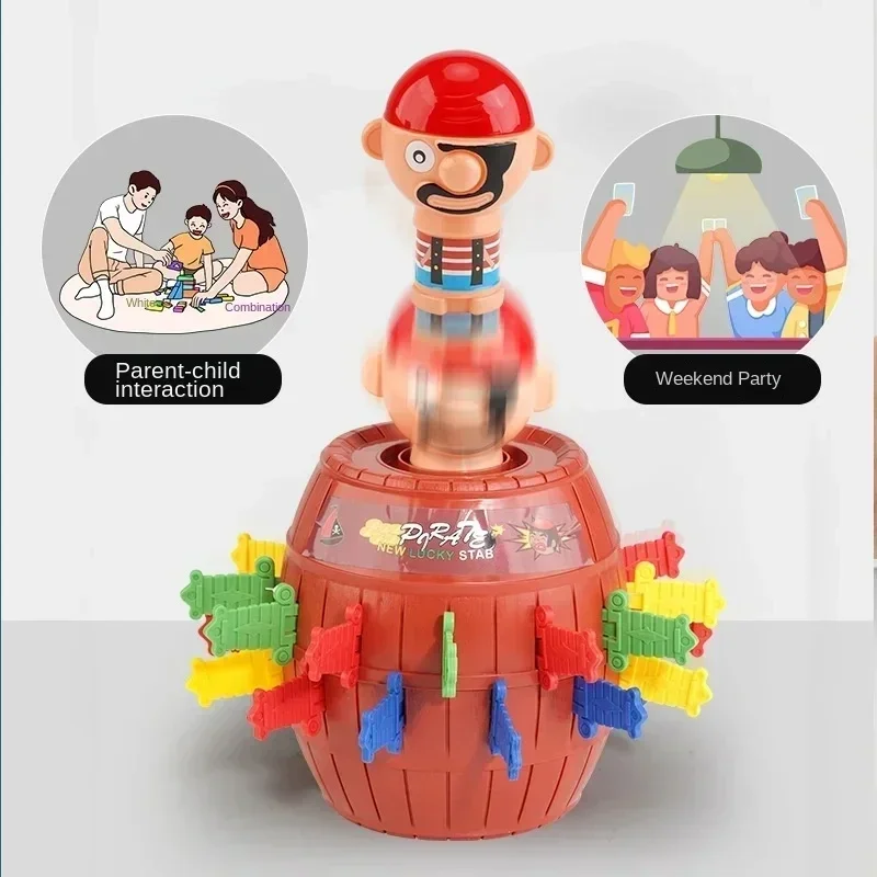 Funny Pirate Barrel Toys Lucky Game Jumping Pirates Bucket Sword Stab Tricky Toy Family Interactive Games For Child Kid Gift image 3