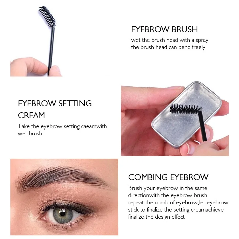 Eyebrow Styling Wax Setting Gel Waterproof Natural Long-Lasting Transparent Eyebrow Soap Eyebrow Styling Cream