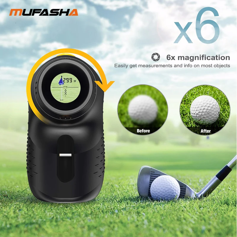 Telemetro Laser MUFASHA misuratore di distanza Laser da 500m Golf Sport Hunting Survey Range Finder