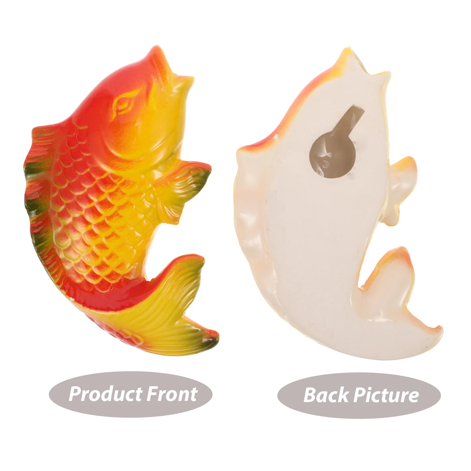 

1Pair Retro Fish Shape Ceramic Incense Burner Hanging Wall Decor Aromatherapy Holder for Home Temple Relaxation