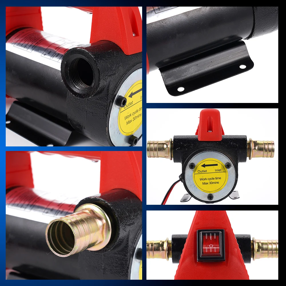 12V Electric Oil Well Pump Diesel Transfer Pump Small Diesel Fuel Dispenser Positive And Negative Pumping Unit Self Priming Pump