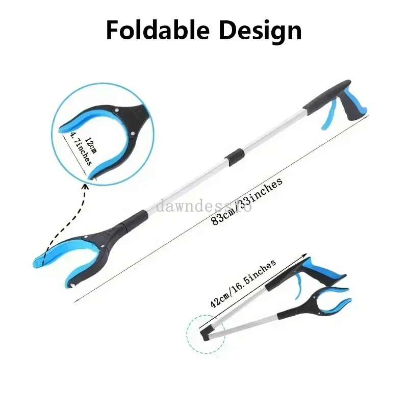 Foldable Gripper Extender Hand Tools Litter Reachers Pickers Collapsible Garbage Grabber Pick Up Tools Broom and Dustpan Set