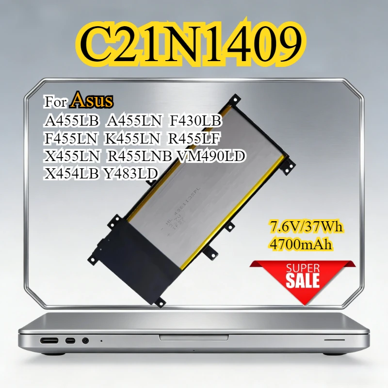 C21N1409 0B200-01130200 Laptop Battery For Asus A455LB A455LN F430LB F455LN K455LN R455LF X455LN R455LNB VM490LD X454LB Y483LD