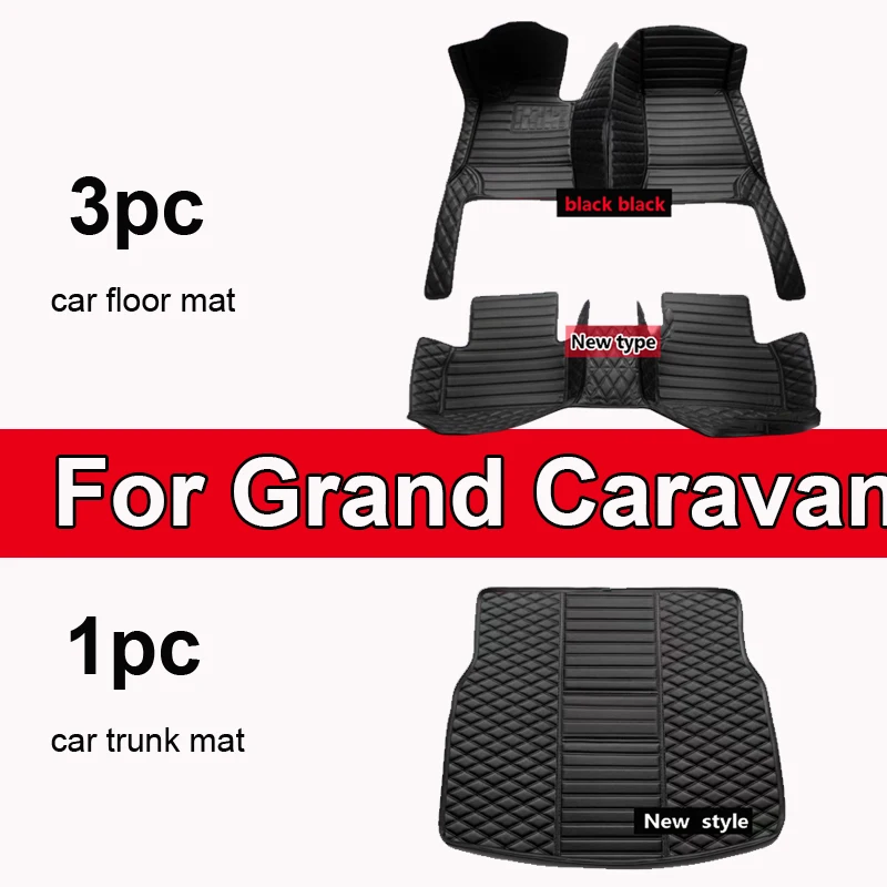 Car Mats Floor For Dodge Grand Caravan 2008~2020 7seat Waterproof Car Floor Mat Ceubre Pisos Para Autos Car Accessories Interior