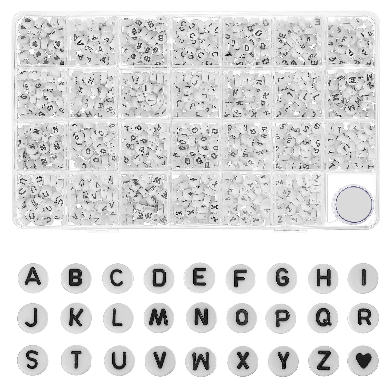 

Friendship Bracelet Beads Alphabet Crafts Letter Set Initial for Jewelry Making Child