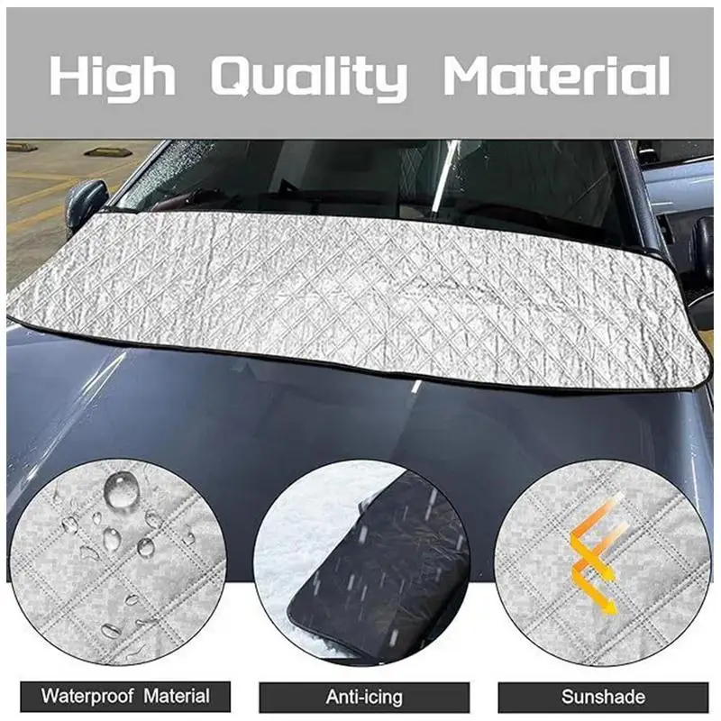 

Windshield Cover For Ice And Snow Winter Frost Protector Silver Windshield Sun Snow Cover Winter Frost Protector For Cars Trucks