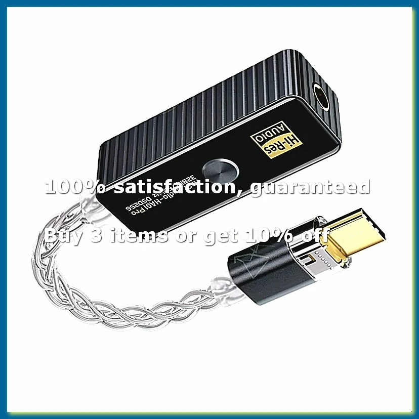 Audio Adapter Portable Dual Chip CS43198+CT7601 USB HIFI 3.5mm Headphone Amplifier Lossless Converter Cable Black Gray