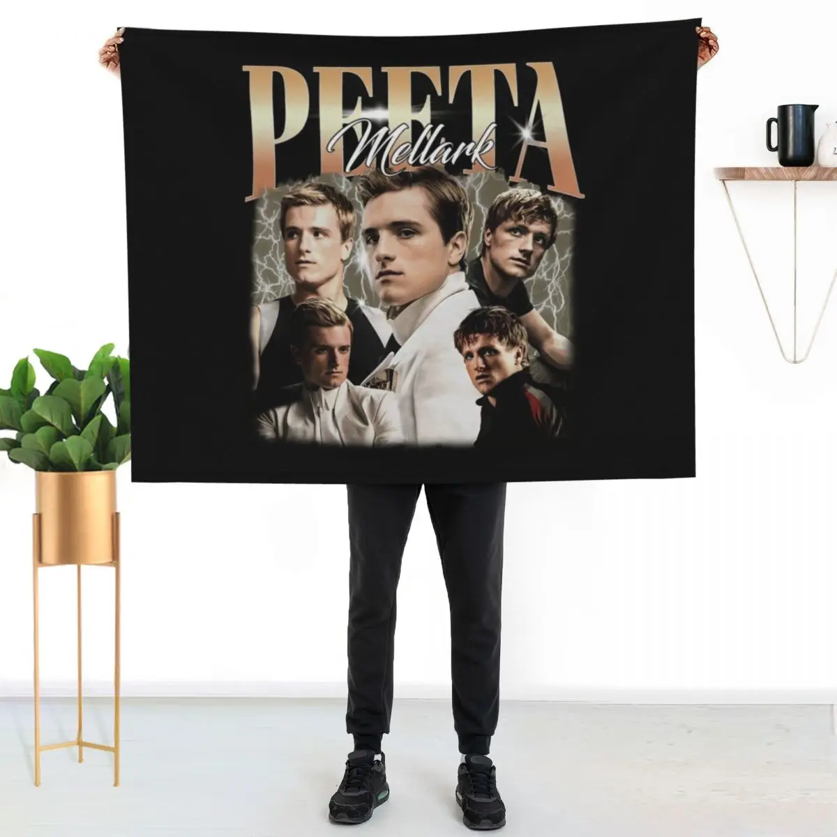 Peeta Mellark Vintage Unisex Limited Peeta Mellark Vintage Peeta Mellark Sweat Gift Idea Fan Throw Blanket Baby Furrys Blankets