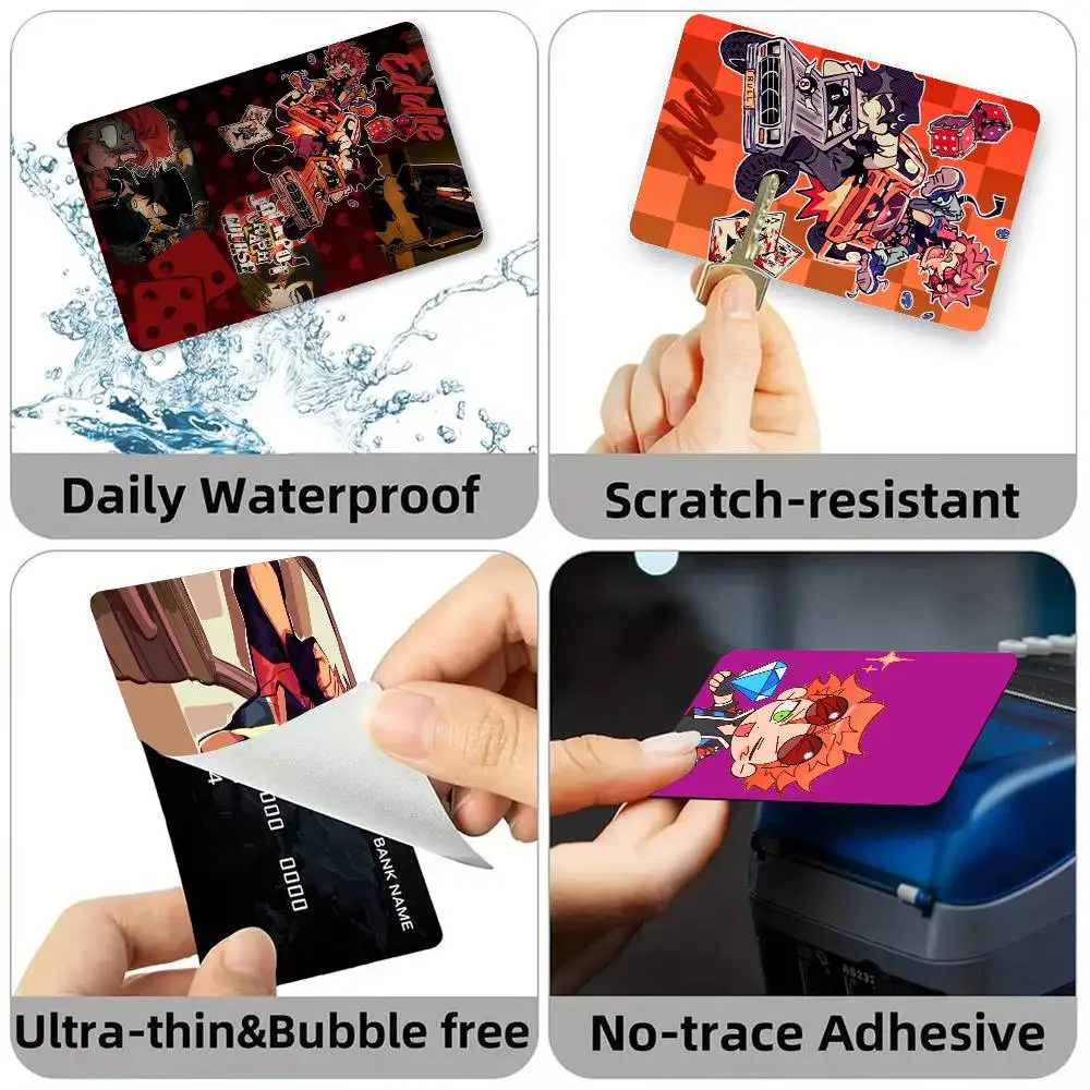 Benny Jackpot Crash Course Eddie Round Credit Card HD Stickers Small Chip Waterproof Sticker Game Card Decal Gift