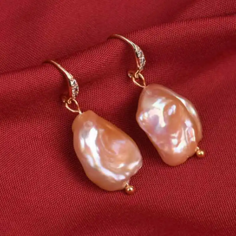 

Handmade natural white freshwater pearl earrings 18K Hook HOOK Mother's Day Wedding Party