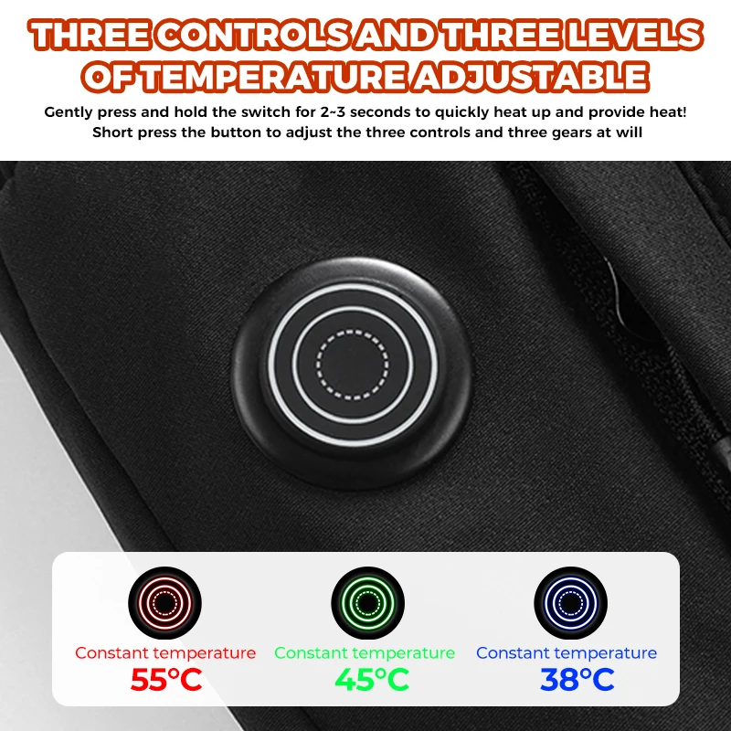 12-Zonen USB-Beheizte Hose für Männer und Frauen, 3 Temperaturstufen, maschinenwaschbar, für Winter, Outdoor, Skifahren, Wandern, Angeln, Motorradfahren, warme Hose – Detail 4
