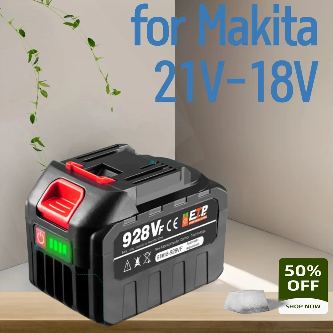 

For Makita 15000mAh 388VF Rechargeable Li-ion Battery 18V For Brushless Electric Wrench Angle Grinder Electric Saw Power Tool
