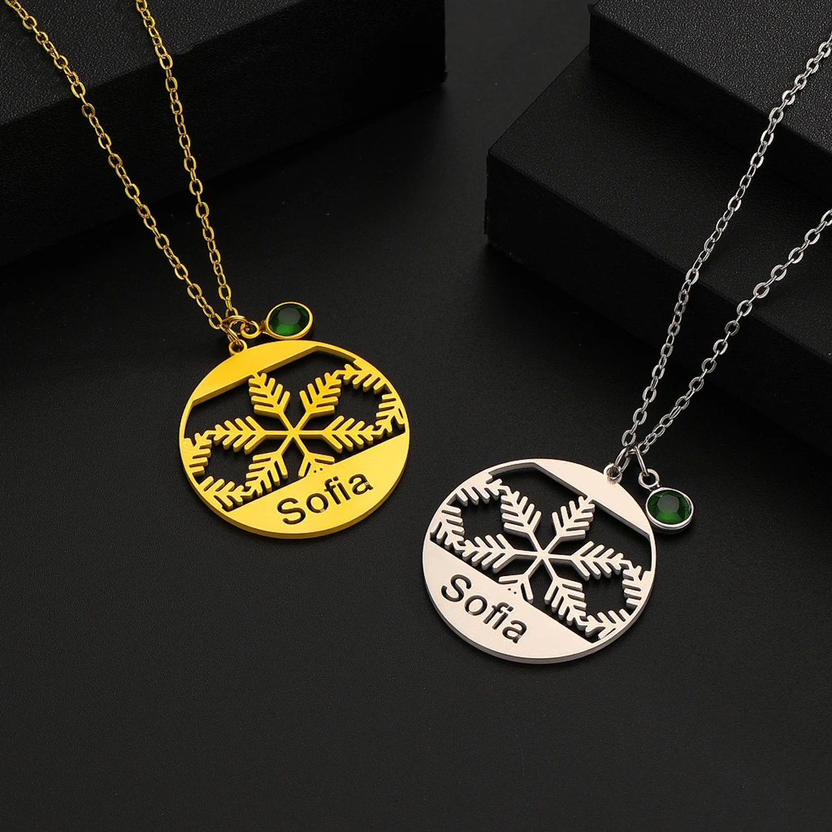 

Todorova ожерелье со снежинками по индивидуальному заказу для женщин и мужчин, ювелирные изделия из нержавеющей стали, персонализированная табличка с подвеской, ожерелья, подарок