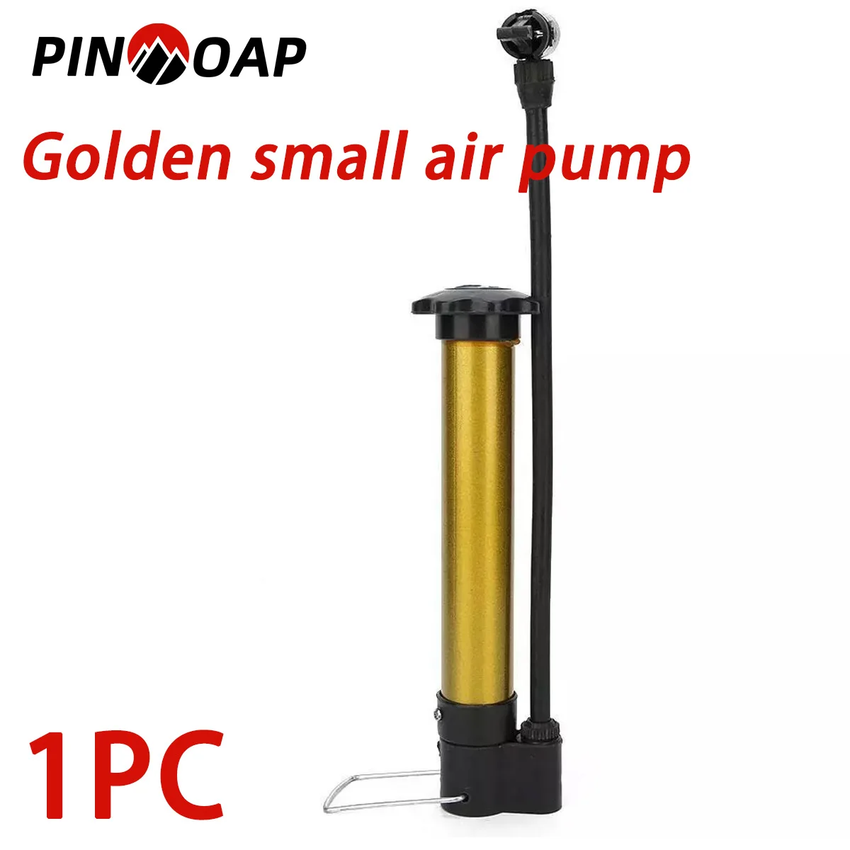 

1pc Gold Portable Multifunctional Bicycle Fan Your Bicycle Air Pump Is Suitable For Bicycle Tires Football Basketball