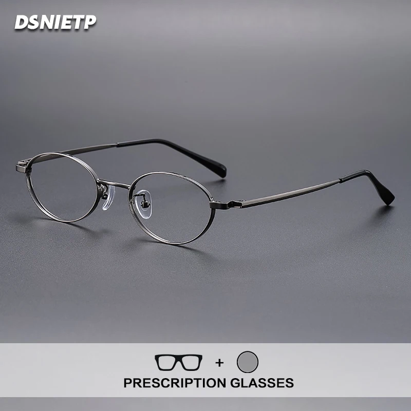 Dsnietp Ultra Light Reading Glasses Round Anti Blue Light Photochromic Prescription Optical Glasses Customized Small Eyewear