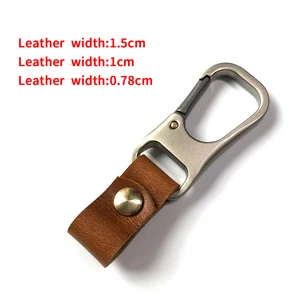 Genuíno couro de couro chaveiro para homens, simples chaveiro titular, chaveiro para carro, chaveiros acessórios, presente, novo 8 principais vendas chaveiros lisos de couro - №3