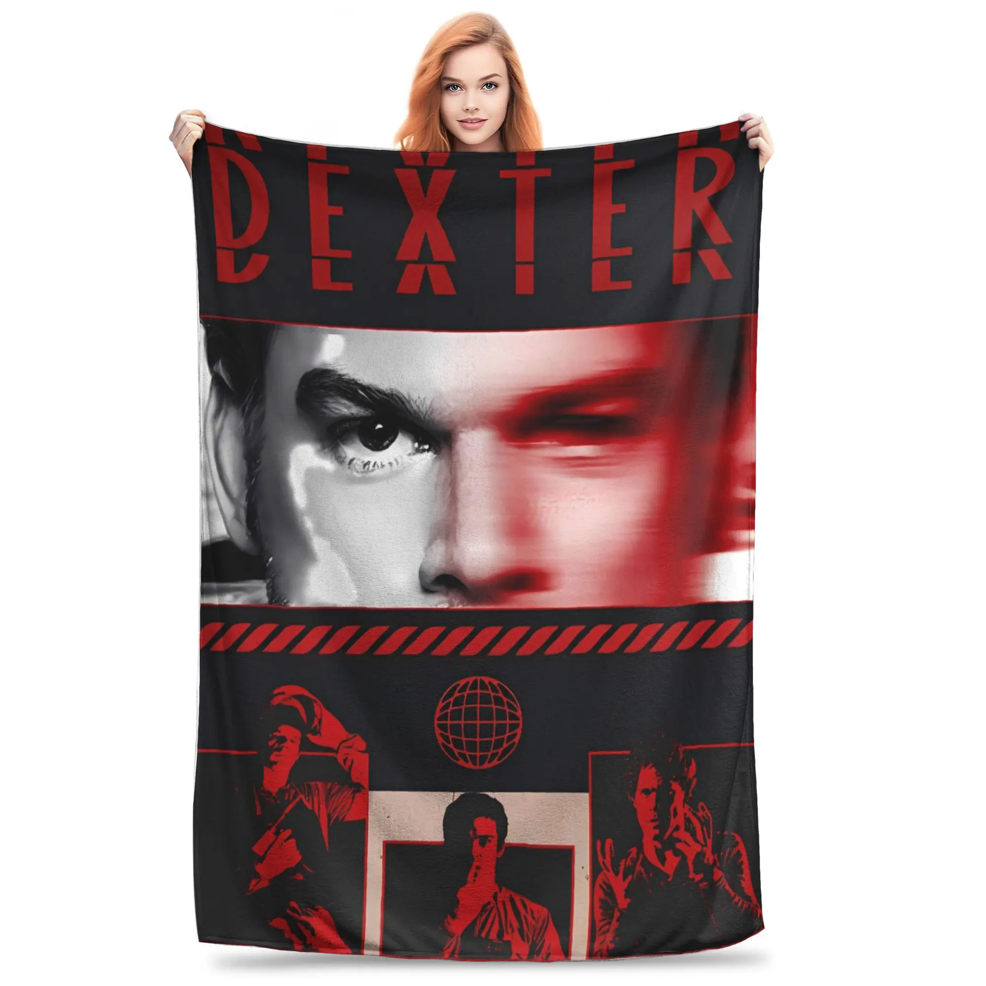 Dexter Morgan TV Horror Flannel Blanket Autumn  Soft Throw Blanket for Kids Adult Bedroom Street Trend Bedspread Sofa Bed Cover