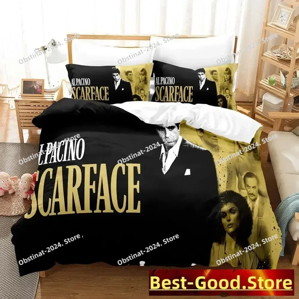 2025 SCARFACE MOVIE Bedding Set Single Twin Full Queen King Size Bed Set Adult Kid Bedroom Duvetcover Sets Anime