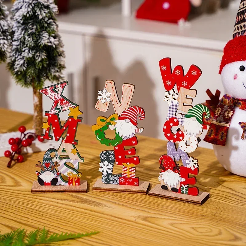 

Christmas Wooden Pendants Xmas Tree Hanging Ornaments Christmas Decorations for Home Kids Gift Decor