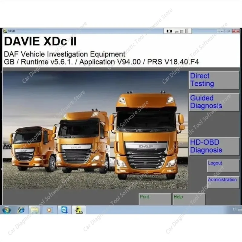 2026 hot sell For DAF Davie Runtime 5.6.1 for DAF Engine Diagnostic Software 2019  latest