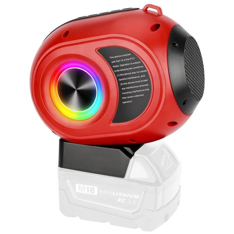 

Wireless Bluetooth Speaker Portable High-Definition Sound System for Makita/Bosch/DeWalt/Milwaukee 18/20V Battery for Home Party